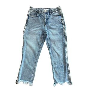 Wild Fable Women’s Size 10 Jeans Zipper Detail High Rise Ankle Fray Hem Festival